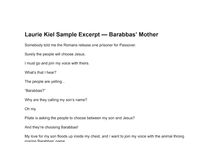 write a custom biblical monologue for church or ministry